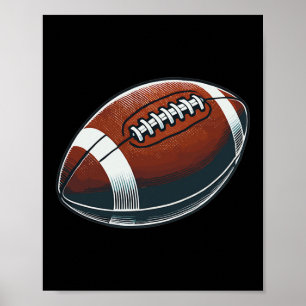 Football - Player Field Fan Game Quarterback Runni Poster