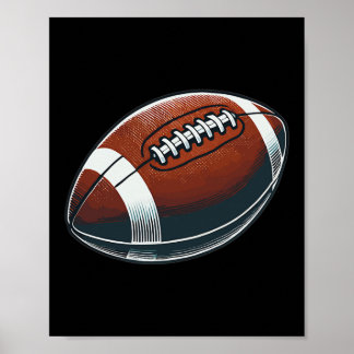 Football - Player Field Fan Game Quarterback Runni Poster