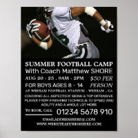 Football Player, Football Camp Advertising