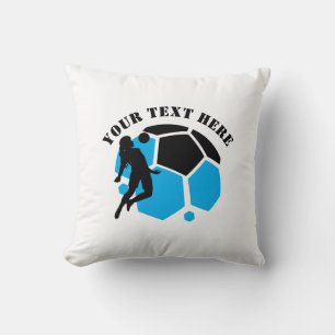 Football Player Girl, Birthday Gift, Team Throw Pillow