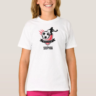 Football Player Girl, Football Girl Team Favour Bo T-Shirt