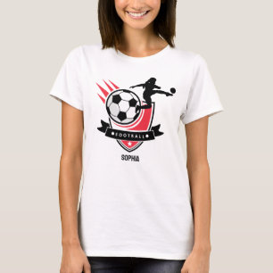 Football Player Girl, Football Girl Team Favour Bo T-Shirt