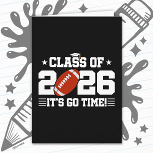 Football Player Graduation Class of 2026 Senior Card