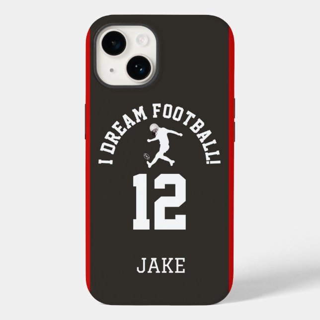 Football Player Jersey Number Style Case-Mate iPhone Case (Back)