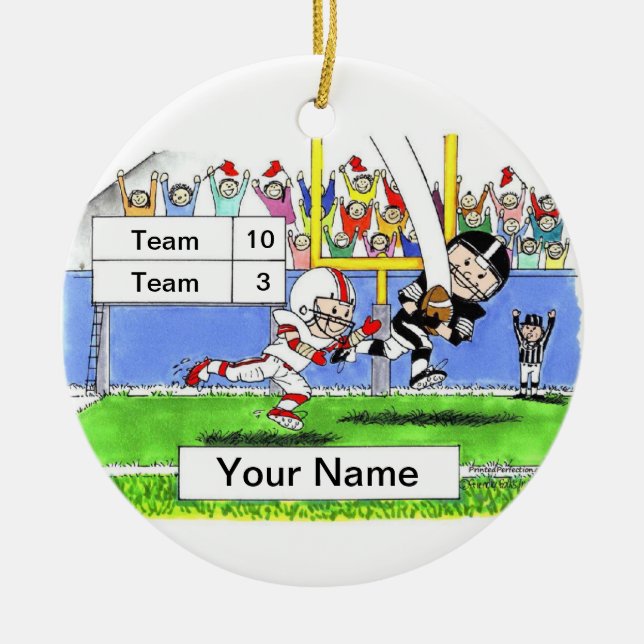 Football Player - Male Ceramic Ornament (Front)