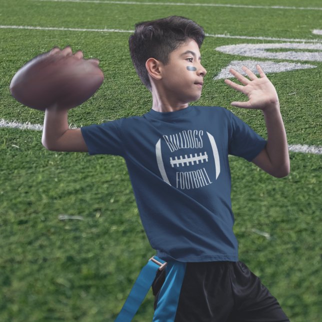Football Player or Fan Custom Team Name Sports T-Shirt (Creator Uploaded)