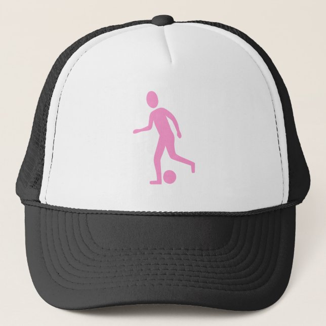 Football Player - Pink Trucker Hat (Front)