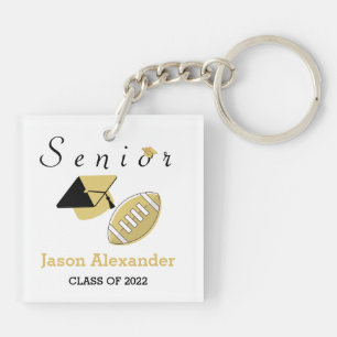 Football player senior graduate class of 2022  keychain