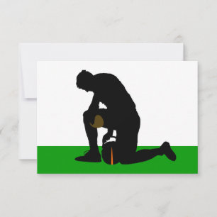 football player silhouette invitation