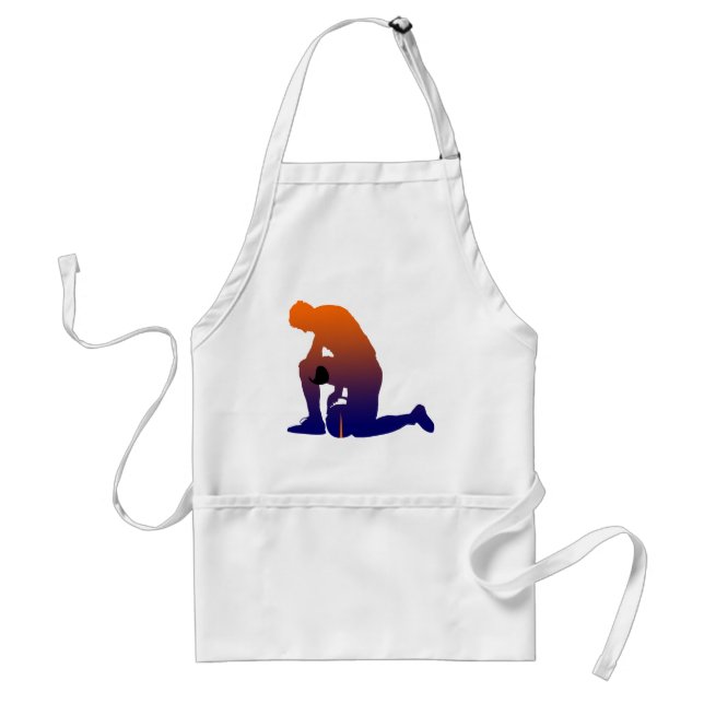 football player silhouette standard apron (Front)