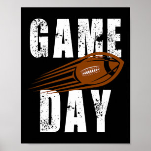 Football Player Vintage Tee Poster
