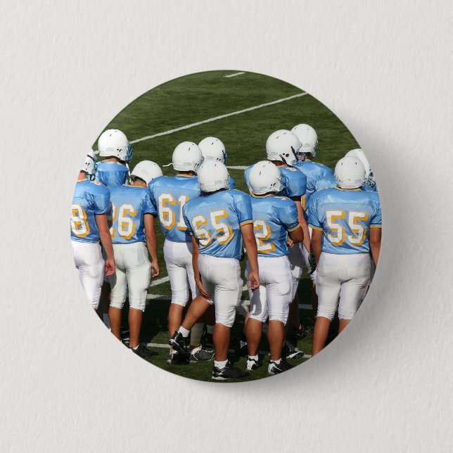 Football players 2 inch round button (Front)