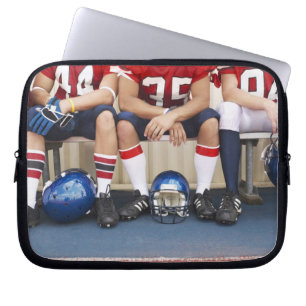 Football Players on Bench 2 Laptop Sleeve