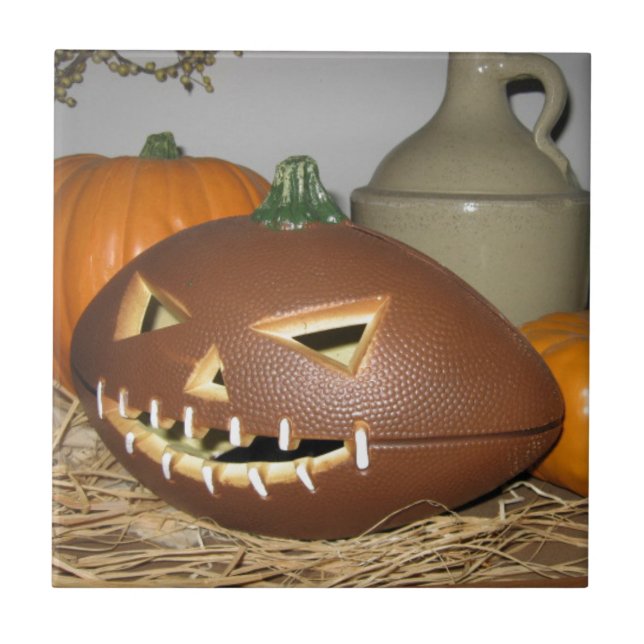 Football Pumpkin Tile (Front)