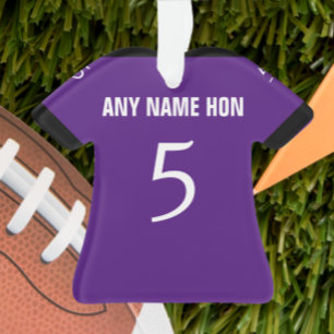 Football Purple & Black Jersey Ornement