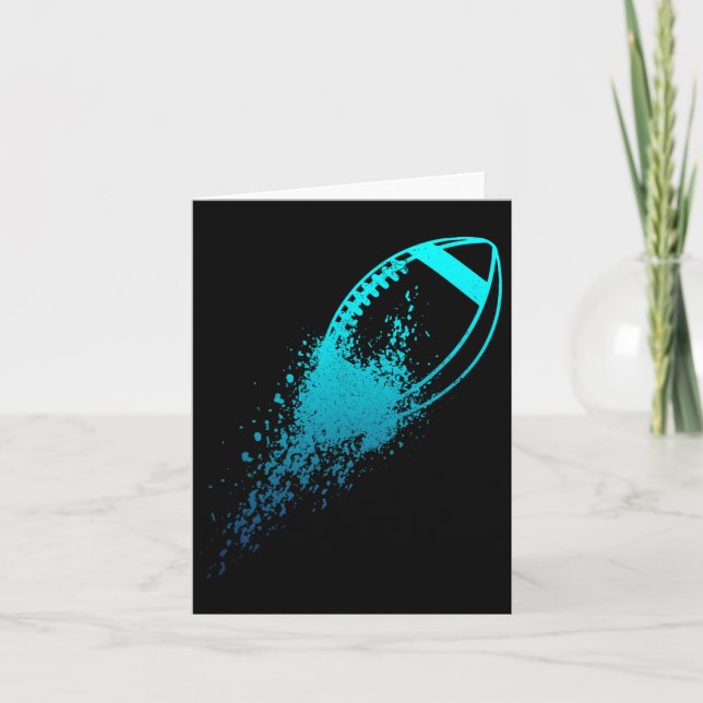 Football Quarterback Lineman Vintage Football Play Card (Front)