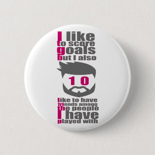 Football quote succes life 2 inch round button