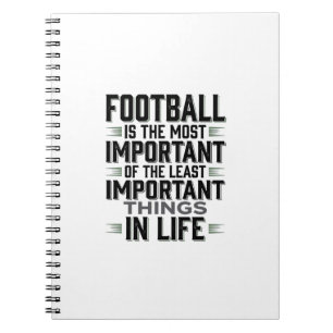 Football Quote Vintage Typography Shirt Design_1 Notebook