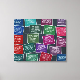 Football Quotes for Motivation Stretched Canvas Print