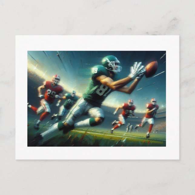 Football Receiver,  Postcard (Front)