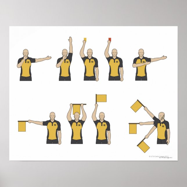 Football referees' signals poster (Front)