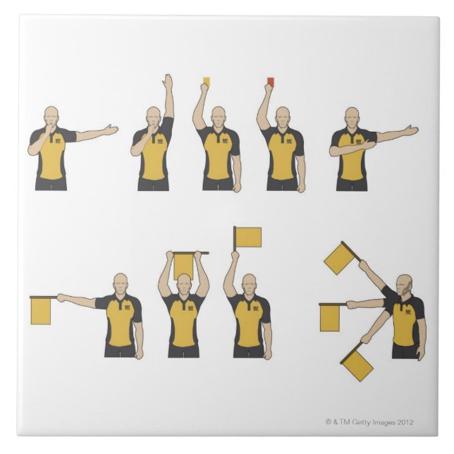 Football referees' signals tile (Front)