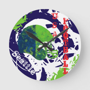 FOOTBALL ROUND CLOCK