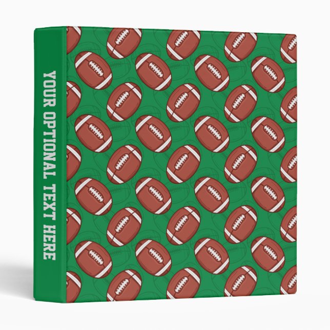 Football / Rugby Pattern custom text binders (Front/Spine)