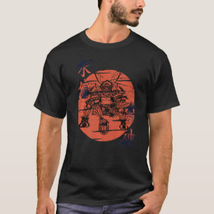Football Samurai Funny Warrior Armor Japanese Warr T-Shirt