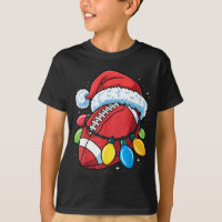 Football Santa Hat Christmas Lights Festive Touchd