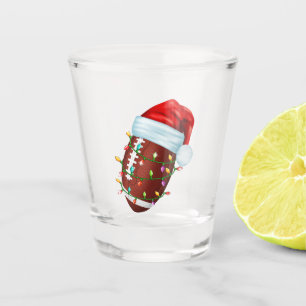 Football Santa Hat Shot Glass
