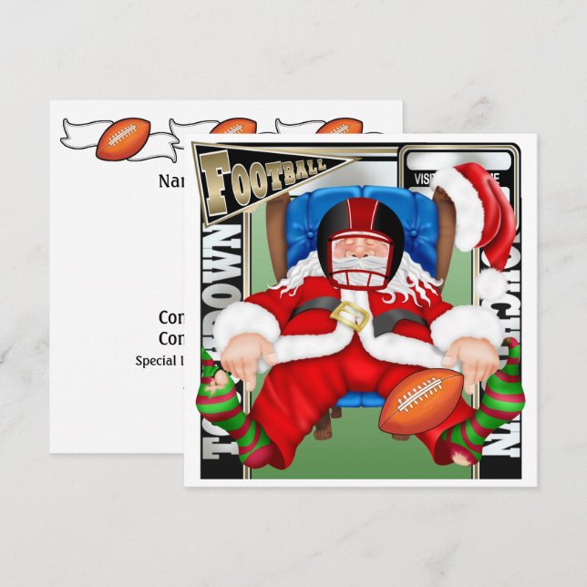 Football Santa Invitation (Front/Back)