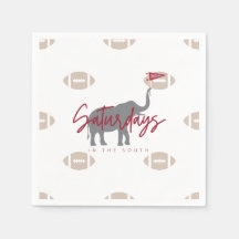 Football Saturdays in the South Paper Napkins