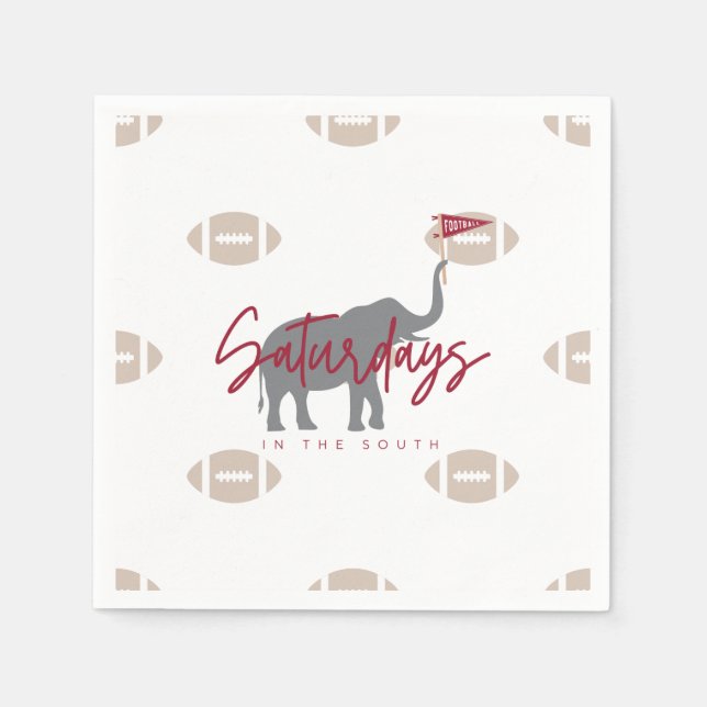 Football Saturdays in the South Paper Napkins (Front)