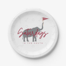 Football Saturdays in the South Paper Plates