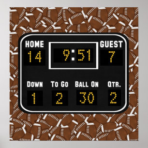 Football Scoreboard customize it Poster