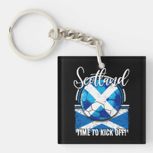 Football Scotland Flag, European Retro Soccer Flag Keychain