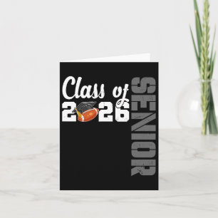 Football Senior Cl Of 2026 Graduation Senior 26 Gr Card