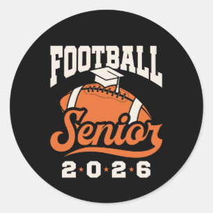 Football Senior Class of 2026 Graduating  Classic Round Sticker
