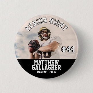 Football Senior Night Custom Player Photo 2 Inch Round Button