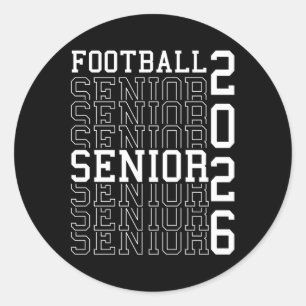 Football Senior Night Football Senior 2026 Graduat Classic Round Sticker
