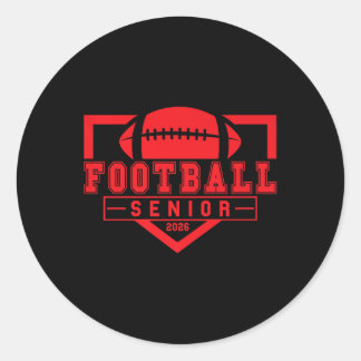 Football Senior Night Football Senior 2026 Graduat Classic Round Sticker