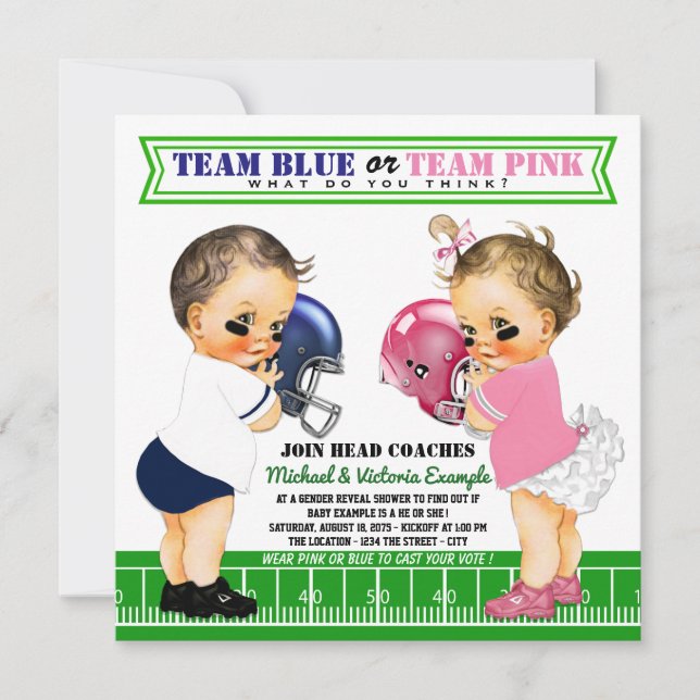 Football Sexe révéler les invitations (Devant)