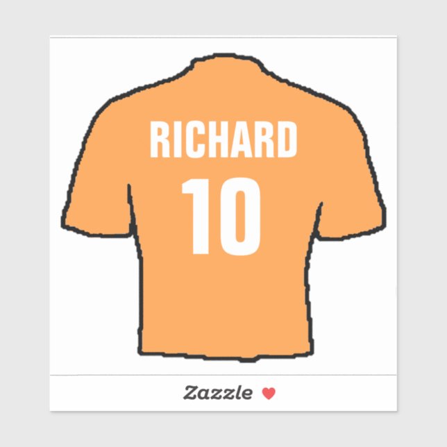 Football shirt design in old gold. (Sheet)