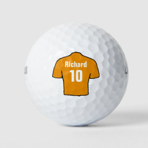 Football Shirt Design on Football Fan's Golf Balls