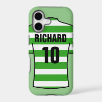 Football Shirt in Green Hoops