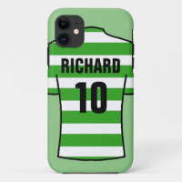 Football Shirt in Green Hoops