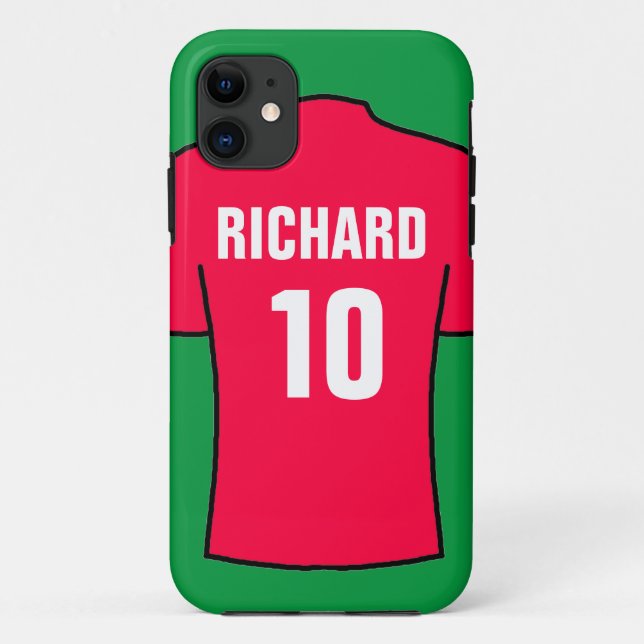 Football Shirt in Red Case-Mate iPhone Case (Back)