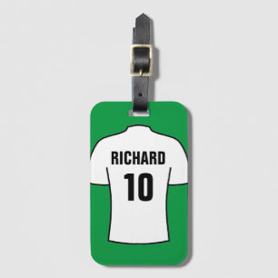 Football Shirt in White Luggage Tag