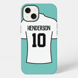 Football Shirt in White with Name and Number iPhone 13 Case